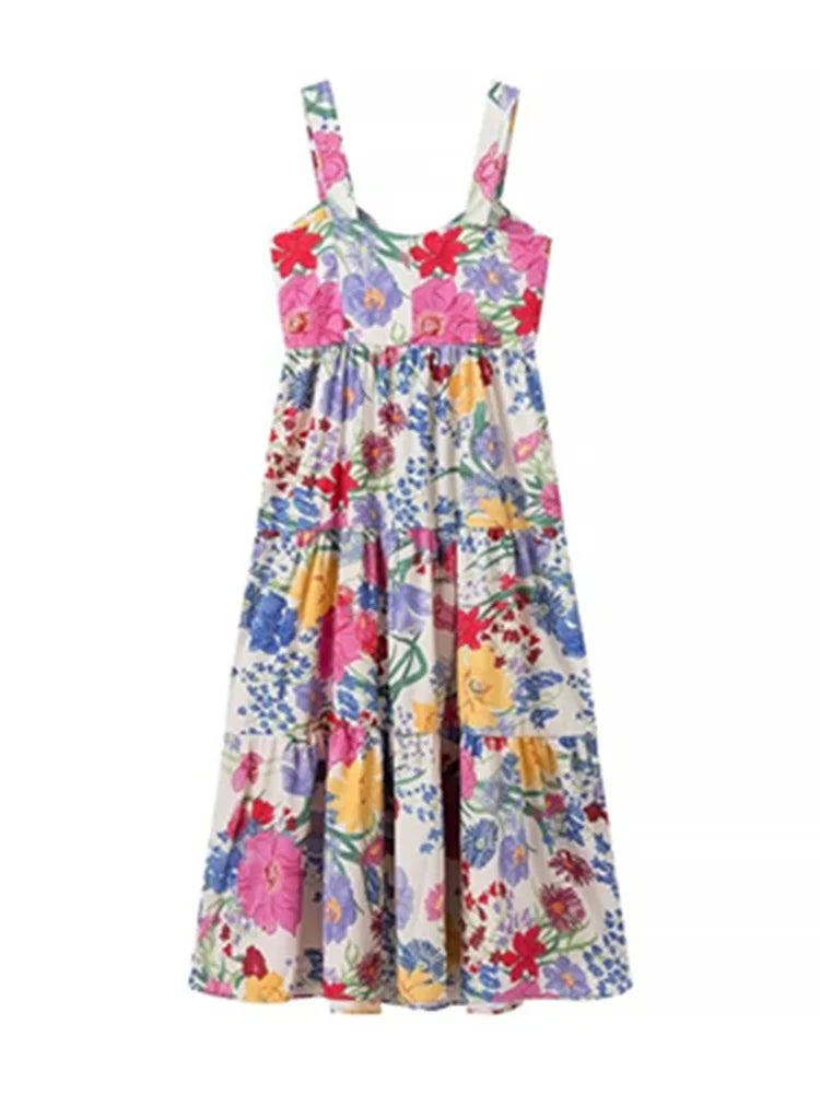 Vestido midi floral