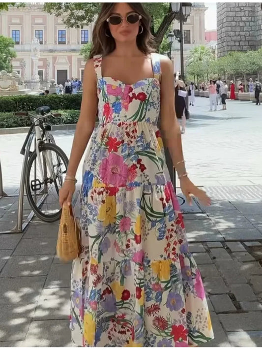 Vestido midi floral